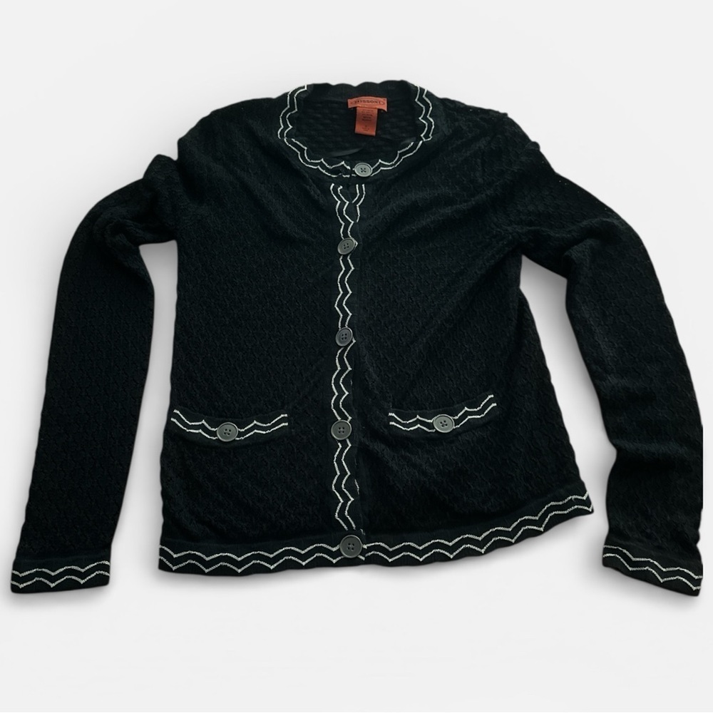 Missoni for Target Women’s Black Knit Cardigan with White Accents Small
